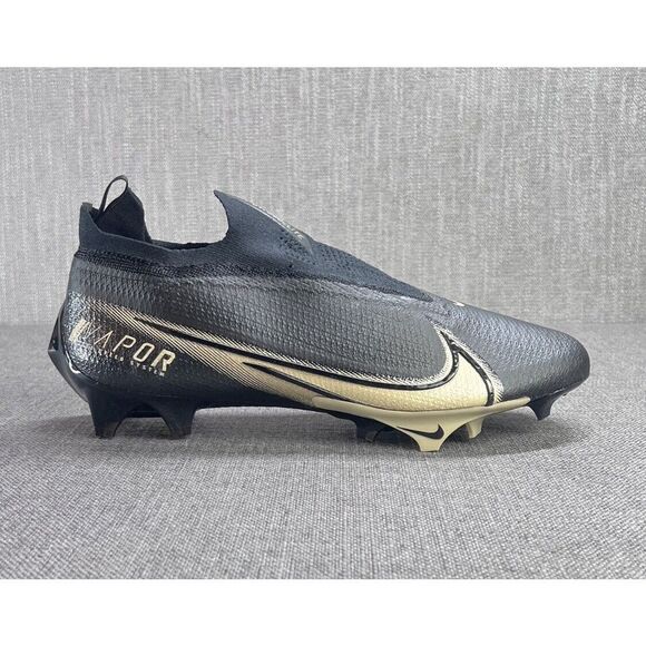 Nike Vapor 360 Elite Flyknit Black Gold Football Cleats CV6282-004 Men's Sz 12